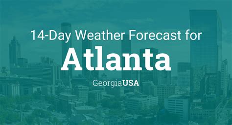 <b>Weather</b> Today <b>Weather</b> Hourly <b>14</b> <b>Day</b> <b>Forecast</b> Yesterday/Past <b>Weather</b> Climate (Averages) Currently: 43 °F. . Atlanta weather forecast 14 days